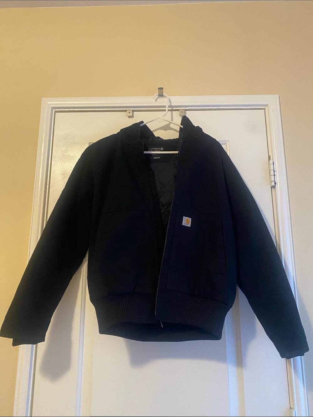 Carhartt Black Hooded Insulated Duck Jacket